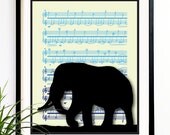 20% OFF Sale Elephant Art print Elephant decorations elephant room art elephant room decor elephant nursery art (5002)