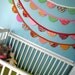 Pennant or Scalloped Fabric Bunting/Garland - Red