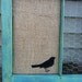 burlap corkboard messageboard from vintage barnwood window