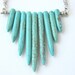 Turquoise necklace - long necklace inspired by Native American necklace blue geometric,  tribal necklace,statement necklace