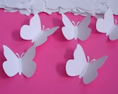 50 Large Wedding White Butterfly Punch, Confetti, Cutout, Embellishments - LB000