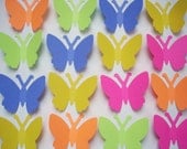 50 Large bright color butterfly punch die cut cutout scrapbooking embellishments - No862