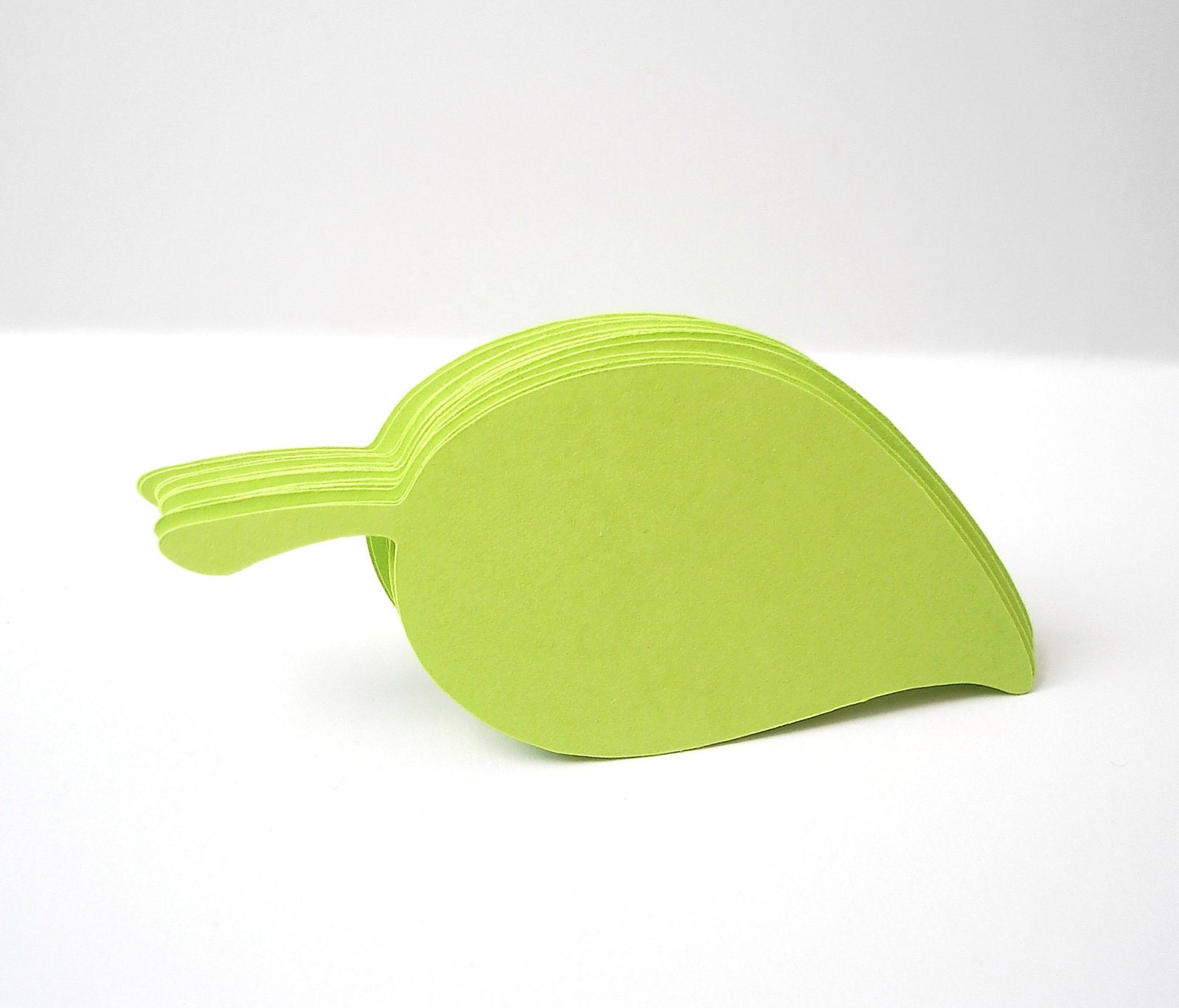 15 Large Bright Green Leaf die cut, scrapbooking, favor tag, gift tag, embellishments - No294