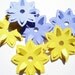 50 Yellow Blue Water Lily punch die cut cut out confetti scrapbooking embellishments - No488