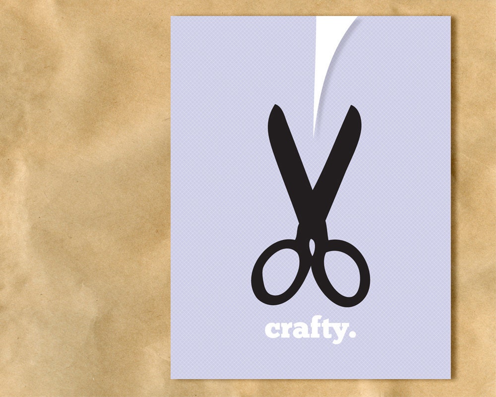 PRINTABLE ARTWORK / Crafty 8.5 x 11 Poster with Color Options