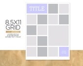 8.5x11 Instagram Grid / Layered PSD Template