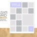 8.5x11 Instagram Grid / Layered PSD Template