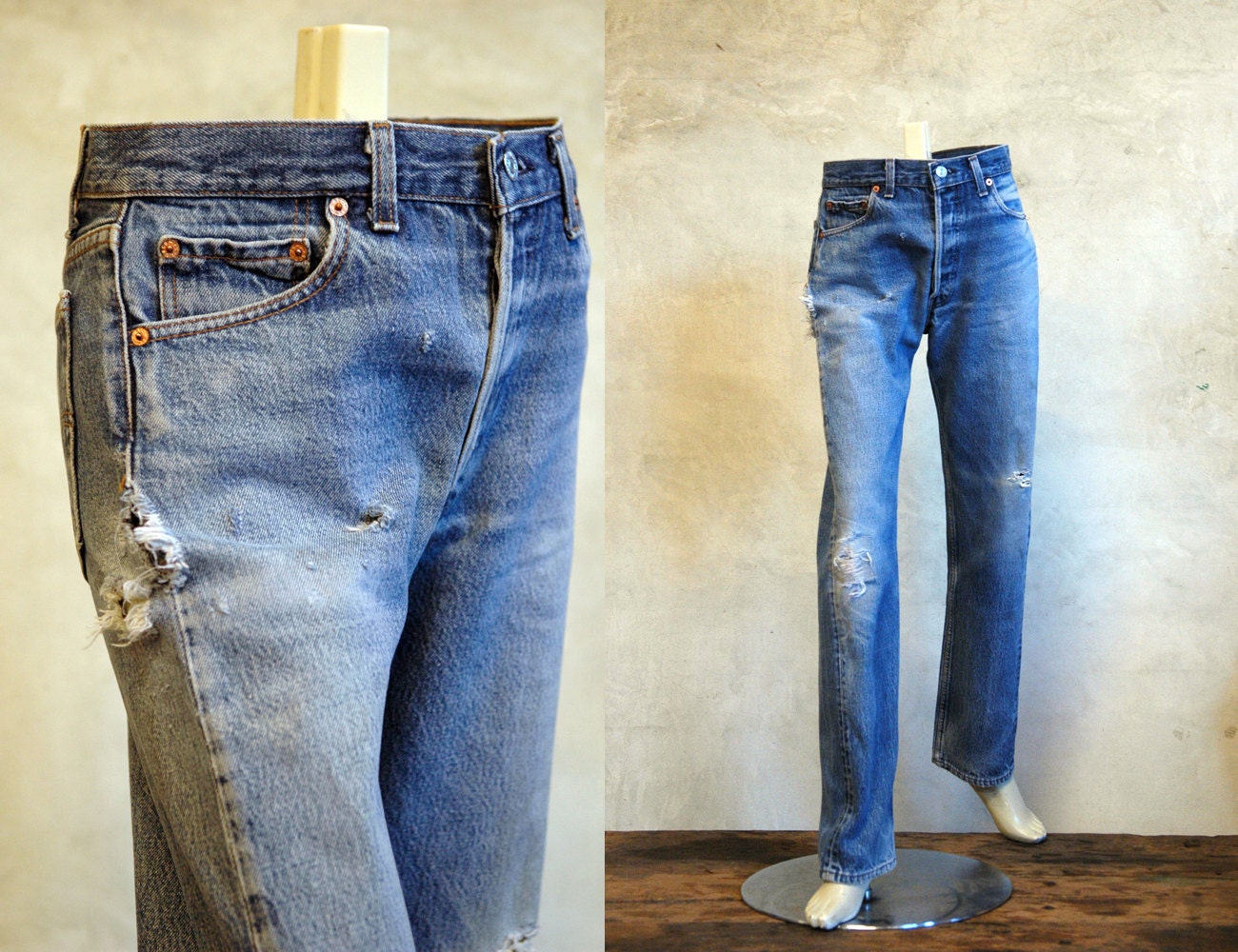 1980s Levis 501xx Denim // American Blue Jeans // 31x31