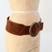 1970s Belt / Vintage Wide Suede Belt