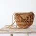 1970s Woven Bag // Vintage Crotchet Bag // Natural Tote