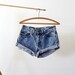 1980s Levis Cut Offs / Vintage Acid Wash Jean Shorts / Size 30