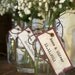 Unique Wedding Favor, Bridal Shower Favor - Bride & Groom Names w/ Wedding Date - Rustic Woodland Farm Boho Vintage-Inspired Natural