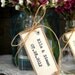 Unique Wedding Favor, Bridal Shower Favor - Bride & Groom Names w/ Wedding Date - Rustic, Vintage-Inspired, Natural