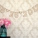 Unique Wedding Garland Banner - Rustic Woodland, Vintage-Inspired, Natural, Eco-Friendly - Recycled Kraft Paperboard & Ivory Cotton Fabric