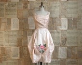 vintage 50s pink silk organza dress