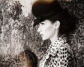 vintage 60s black mod hat