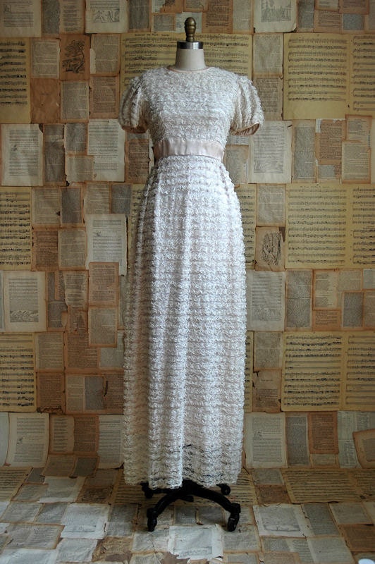 vintage 60s lace dolly maxi dress s