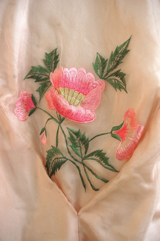 vintage 50s pink silk organza dress