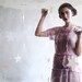 reserved// vintage 20s lilac organdy garden dress
