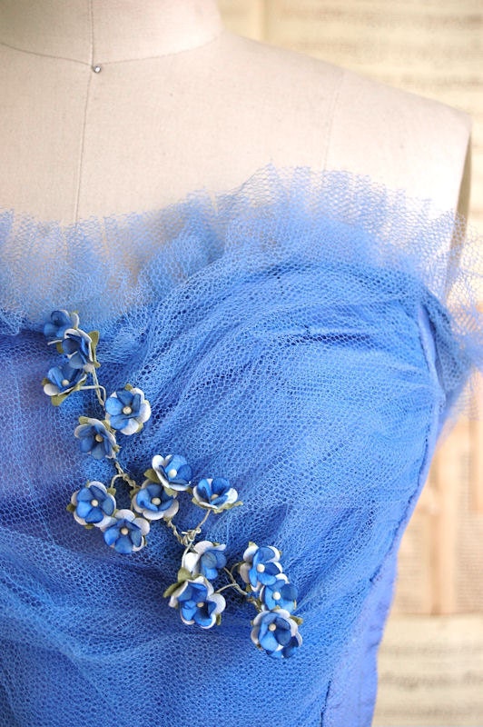 vintage 50s tulle garden gown s