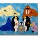 Wooden Peg Puzzle with Knobs Polar Animals