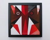 Beast no. 00017, one-of-a-kind screen print, 20 x 20 cm, part of the "Beasts of all Kinds" series, unframed