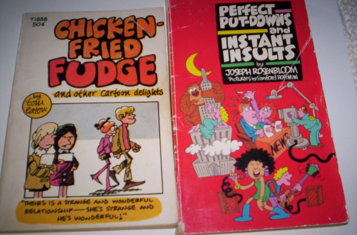Vintage 70s, 80s Comedy Cartoon Joke Books - set of 2