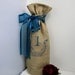 10 Burlap Wine Bags - Table number  - with Ribbon