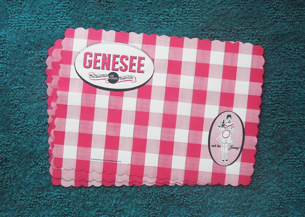Original Paper Genesee Beer Placemats