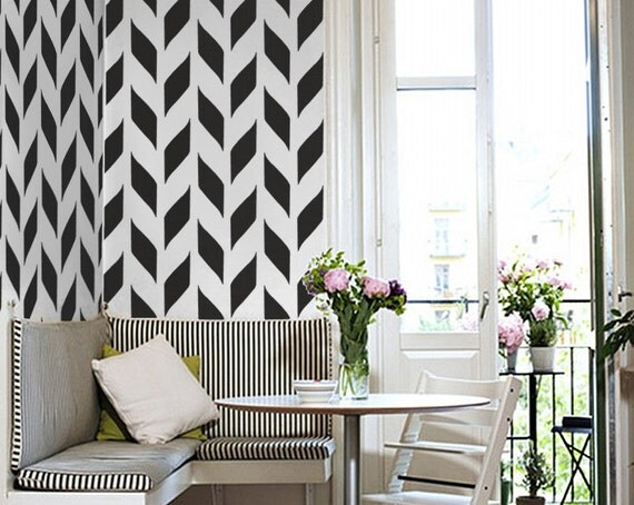 STENCIL for Walls - Woven Pattern - Allover Wall Stencil - Durable, Reusable, Modern DIY Decor