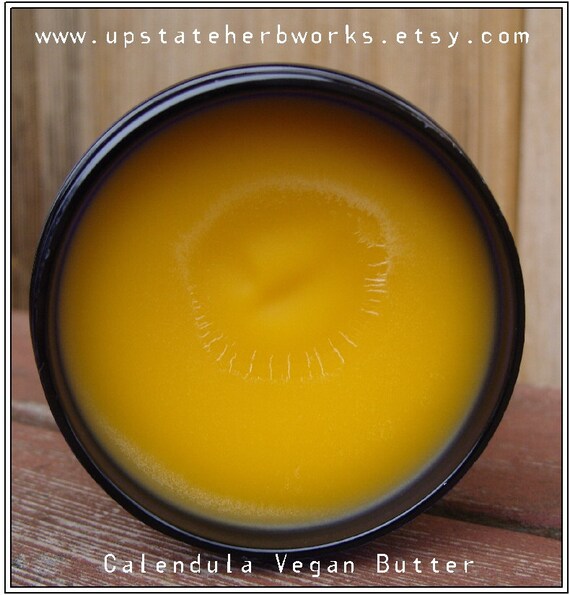 Calendula Body Butter, Vegan Cream for Sensitive Skin, Soothe Baby Bums and Dry Skin with Flower Infused Oil, Mango and Shea Butters, 2 oz