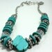 Turquoise and Crystal Chunky Necklace