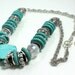 Turquoise and Crystal Chunky Necklace