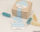 Round Favor Labels - Chevron - Personalized Stickers for Wedding Favor Boxes, Bridal Shower Favors, Party Favors, Gift Wrap