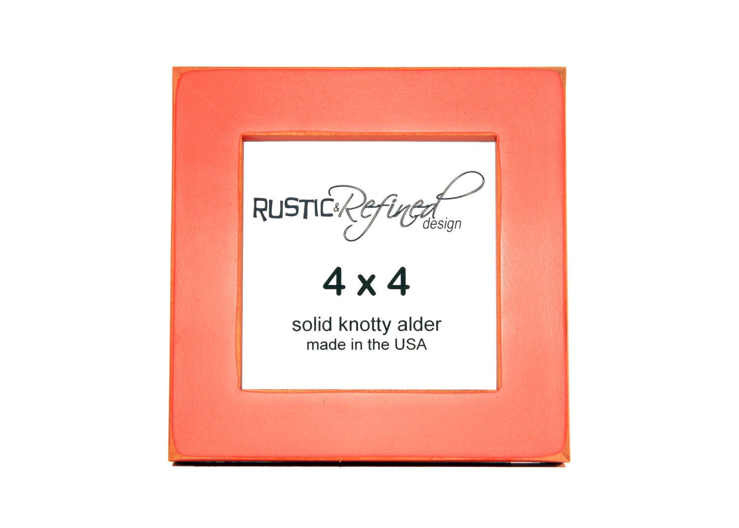 4x4 picture frame with one inch border - mojave red