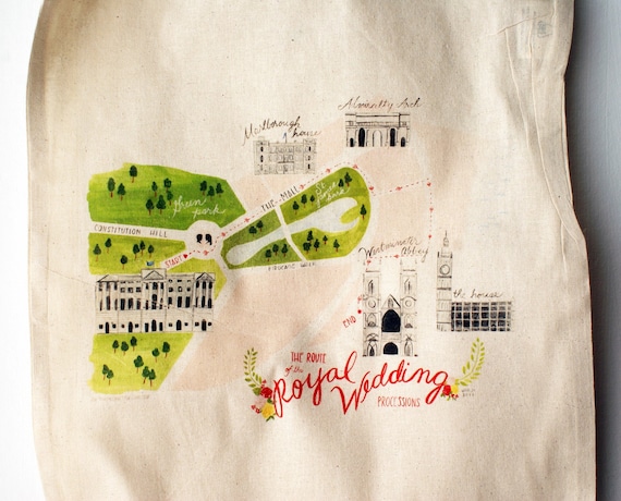 commemorative tote bag of royal wedding procession CLEARANCE