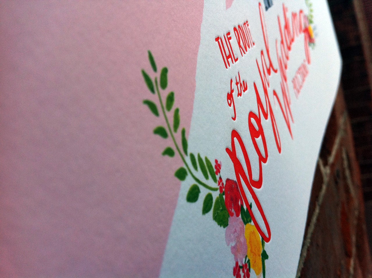 Processional map of royal wedding of William and Kate Letterpress and giclee print CLEARANCE