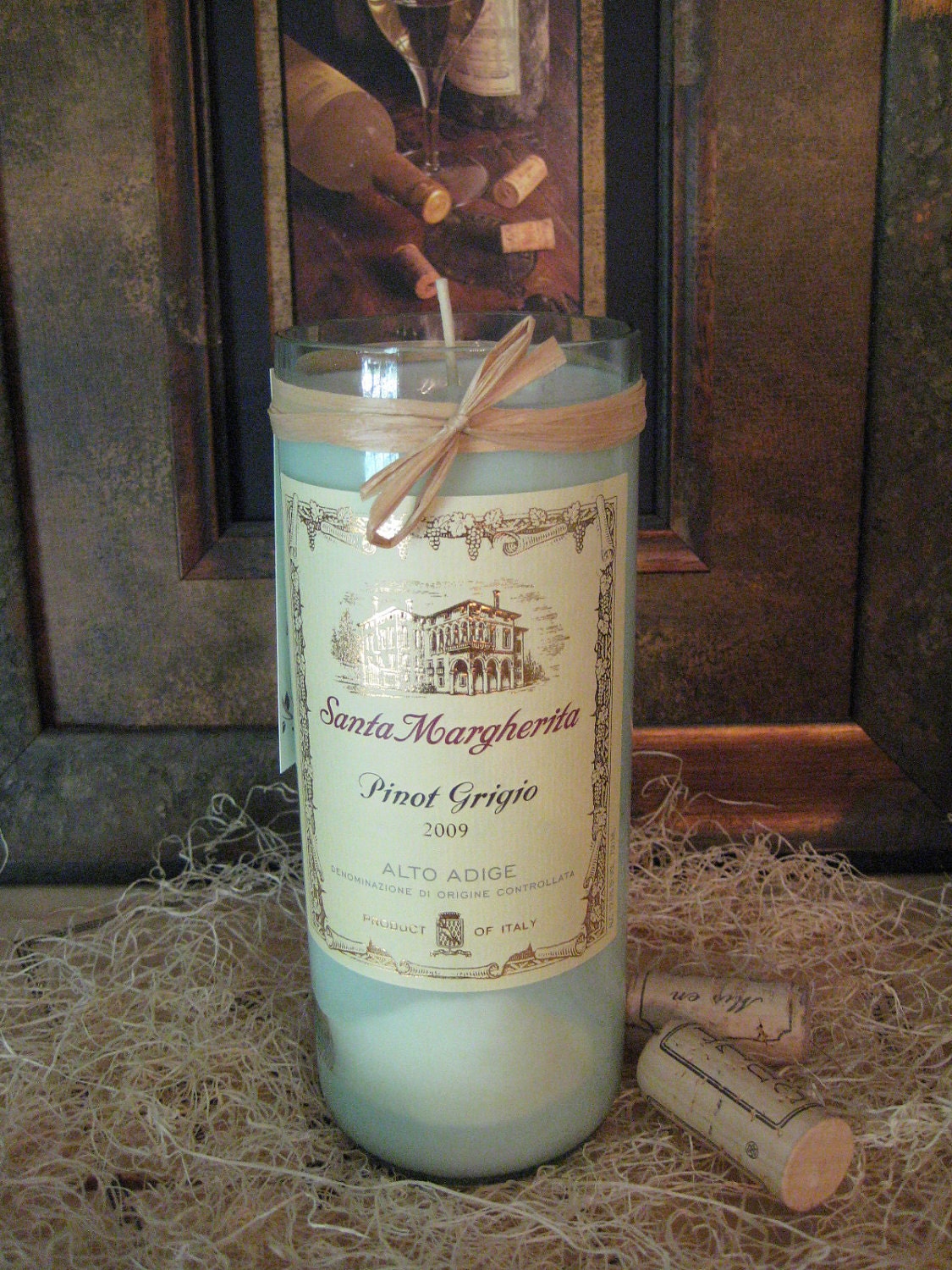 Recycled Wine Bottle Soy Candle