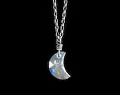 READY TO SHIP - Moon of My Life - Swarovski Crystal Necklace - Oxidized  Sterling Silver - Game of Thrones Inspired
