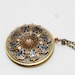 Locket, Poppy Flower Locket,Resin locket,Blue Locket,Enameled Wedding Necklace,photo locket , brass locket - vintage locket,38mm locket