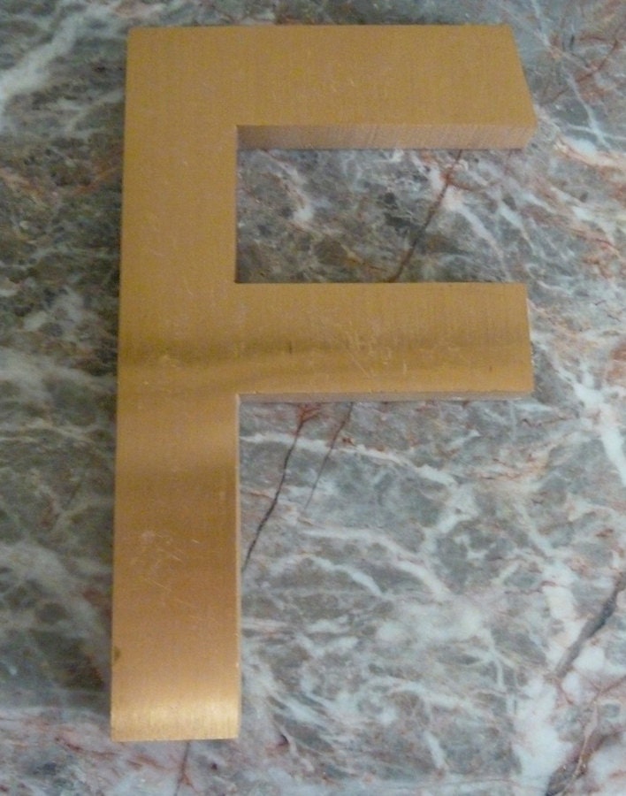 Architectural salvage cast iron letter F