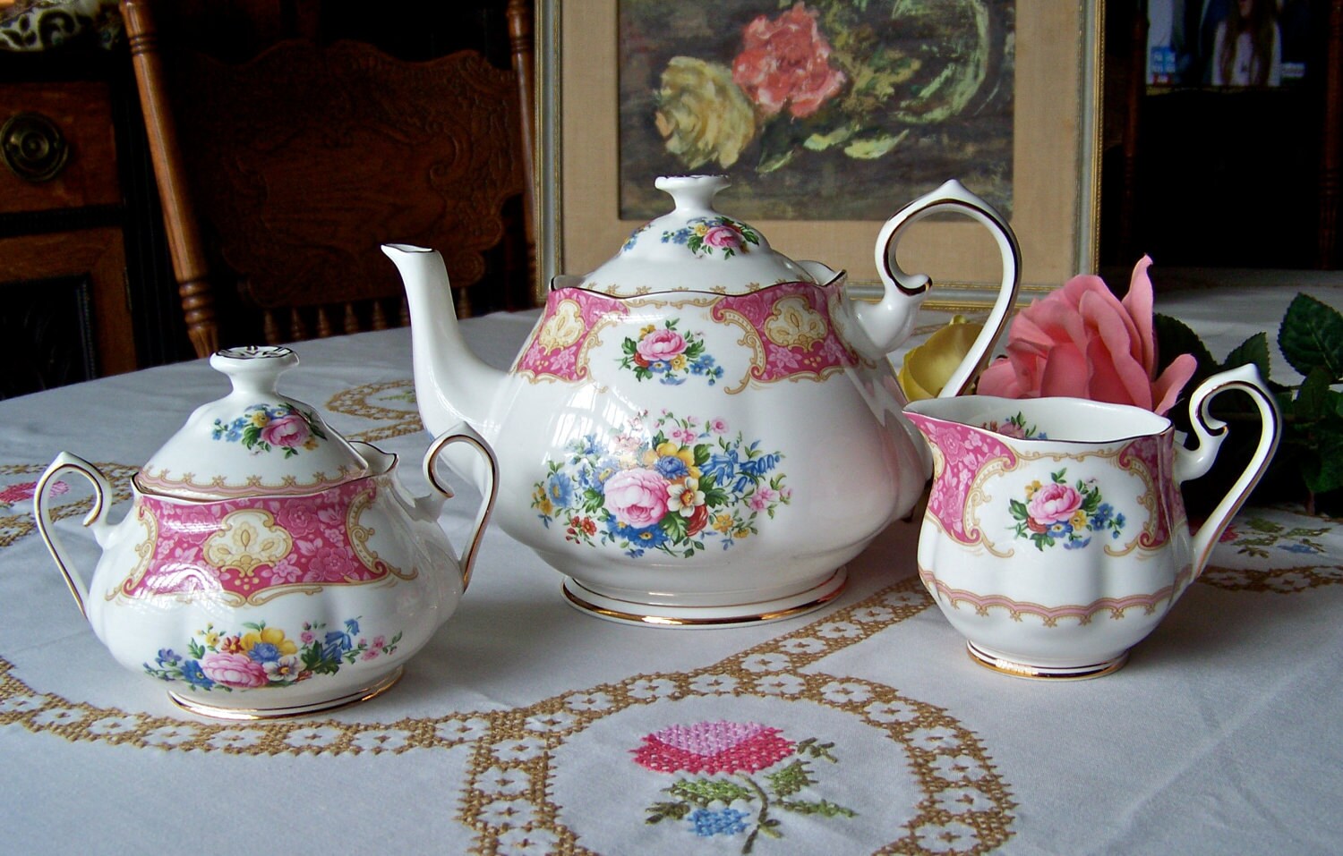 Royal Albert Tea Set Lady Carlyle Pattern 1944