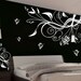 plants wall decal- vinyl wall sticker art deco floral butterfly