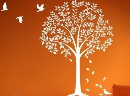 larger 84 inches modern decor wall sticker art deco tree vinyl for Fourtunecookie1111