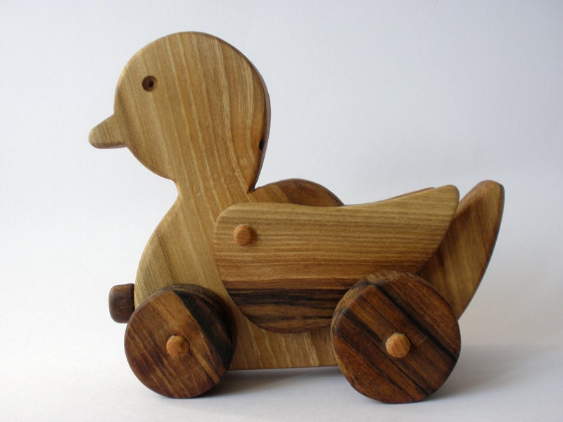 Wooden pull toy eco friendly - DUCKY DUCK
