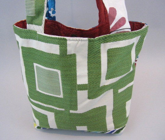 Velvet and Embroidered Handbag Tote Bag
