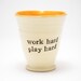 Work Hard Play Hard Orange Mug