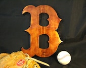 Groomsmen Gift - Boston Red Sox Style  B 13 inch Wall Art