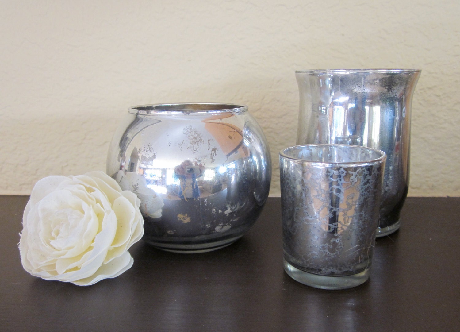 Mercury Glass Candle Holders