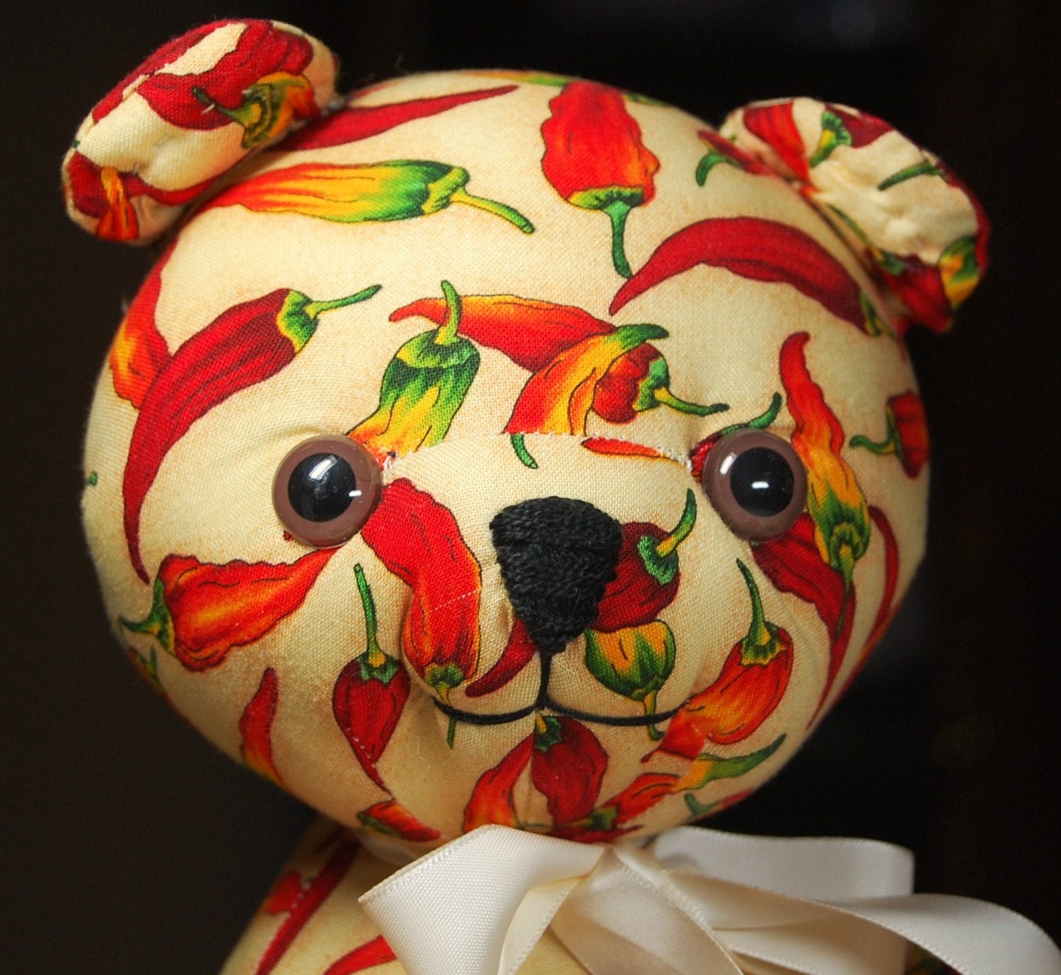 Chili Bear, Fully Jointed Handmade Teddy Bear, 10 Inches Seated